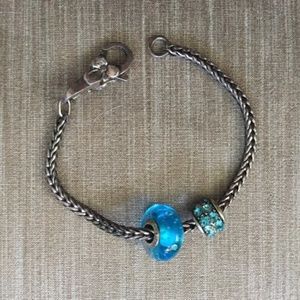 Aqua Blue Pandora Glass Bead/Charm